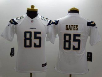 youth Nike Chargers #85 Antonio Gates White Stitched NFL New Limited Jersey