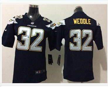 Youth Nike Chargers #32 Eric Weddle Navy Blue Team Color NFL New Elite Jersey