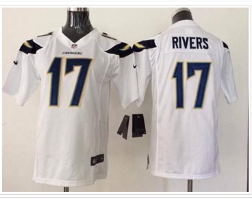 Youth Nike Chargers #17 Philip Rivers White NFL New Elite Jersey Youth Nike Chargers #17 Philip Rivers White NFL New Elite Jersey