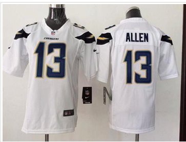 Youth Nike Chargers #13 Keenan Allen White NFL New Elite Jersey Youth Nike Chargers #13 Keenan Allen White NFL New Elite Jersey