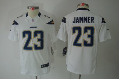 Youth San Diego Chargers 23 Jammer White Jerseys Youth San Diego Chargers 23 Jammer White Jerseys