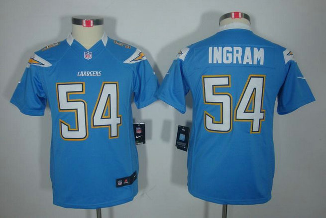 Youth NEW San Diego Chargers 54 Melvin Ingram Light Blue Jerseys