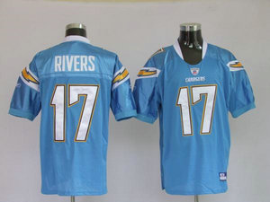 Youth San Diego Chargers 17 Philip Rivers Baby blue Jerseys