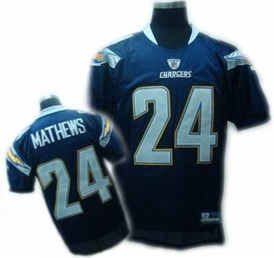 Youth San Diego Chargers 24 Ryan Mathews Team Color Jersey dark blue