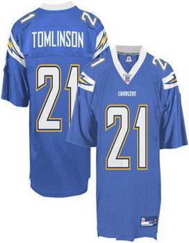 San Diego Chargers 21 L Tomlinson light blue youth jersey