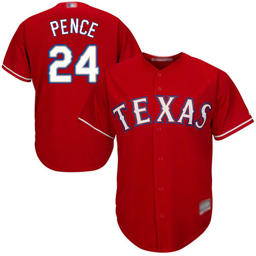 Rangers #24 Hunter Pence Red Cool Base Stitched Youth Baseball Jersey Rangers #24 Hunter Pence Red Cool Base Stitched Youth Baseball Jersey