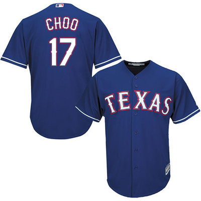Rangers #17 Shin-Soo Choo Blue Cool Base Stitched Youth MLB Jersey Rangers #17 Shin-Soo Choo Blue Cool Base Stitched Youth MLB Jersey