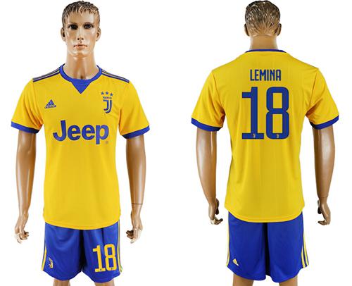 Juventus #18 Lemina Away Soccer Club Jersey