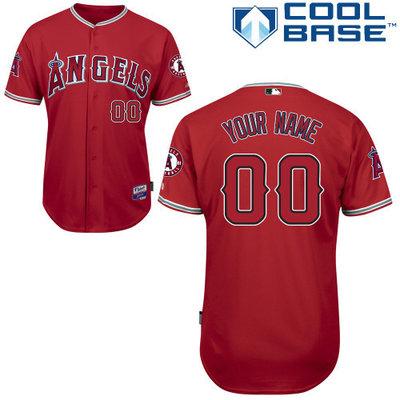 Angels Red Customized Men Cool Base Jersey Angels Red Customized Men Cool Base Jersey