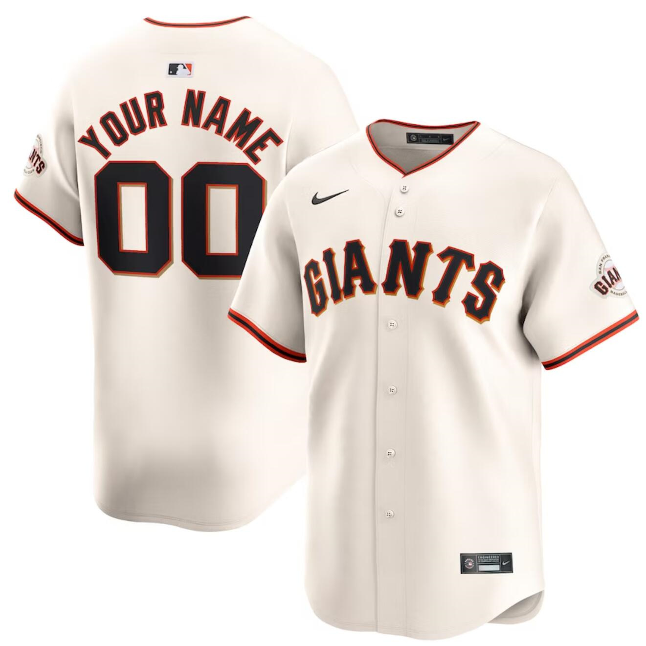 Men's San Francisco Giants Active Player Custom Cream Home Limited Stitched Baseball Jersey Men's San Francisco Giants Active Player Custom Cream Home Limited Stitched Baseball Jersey
