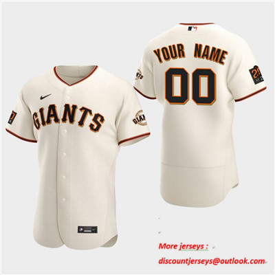 Men's Custom San Francisco Giants Custom Nike White Flexbase Jersey Men's Custom San Francisco Giants Custom Nike White Flexbase Jersey