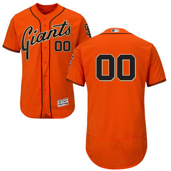 Men's San Francisco Giants Majestic Alternate Orange Flex Base Authentic Collection Custom Jersey Men's San Francisco Giants Majestic Alternate Orange Flex Base Authentic Collection Custom Jersey