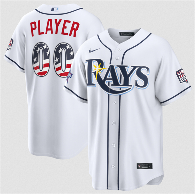 Men's Tampa Bay Rays Active Player Custom White 2026 All-Star Edition Stars & Stripes Stadium Pick-A-Player Stitched Baseball Jersey Men's Tampa Bay Rays Active Player Custom White 2026 All-Star Edition Stars & Stripes Stadium Pick-A-Player Stitched Baseball Jersey