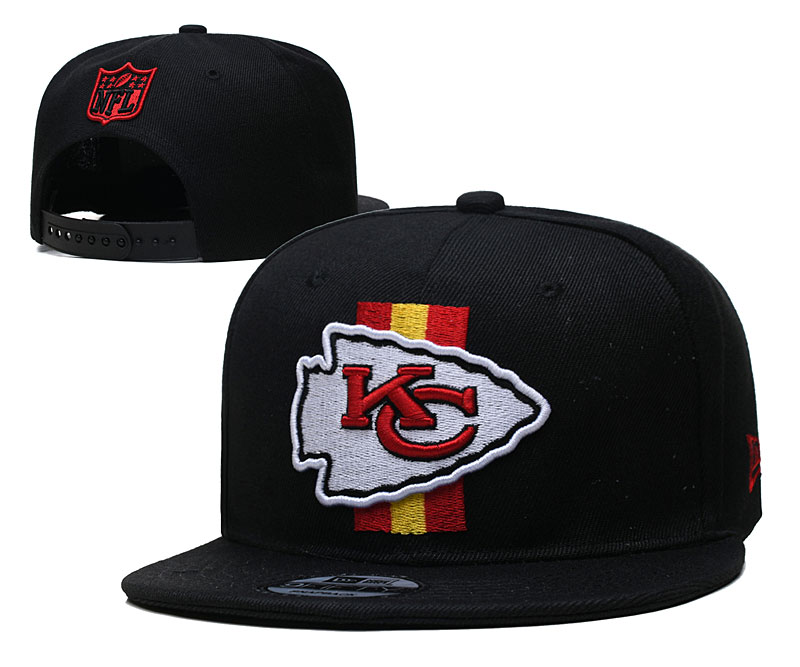 Chiefs Black Snapback Hat --YD Chiefs Black Snapback Hat --YD