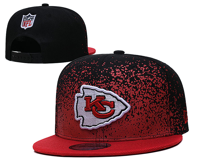 Chiefs Team Logo New Era Black Red Fade Up Adjustable Hat GS Chiefs Team Logo New Era Black Red Fade Up Adjustable Hat GS