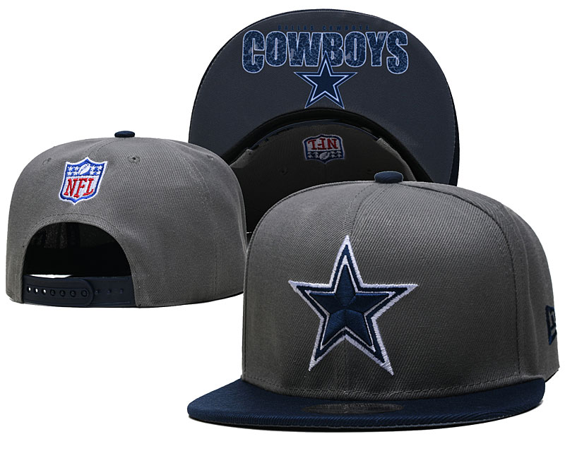 Cowboys Gray Snapback Hat --TX