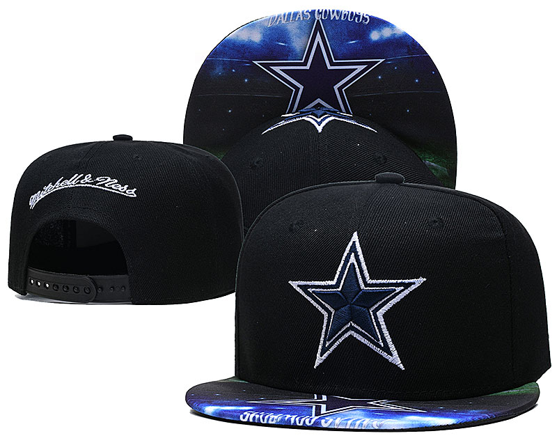 Cowboys Team Logo Black Mitchell & Ness Adjustable Hat LH Cowboys Team Logo Black Mitchell & Ness Adjustable Hat LH