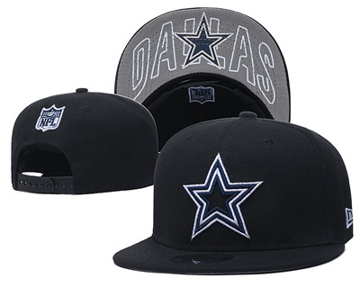 Cowboys Team Logo Black Adjustable Hat 1 GS
