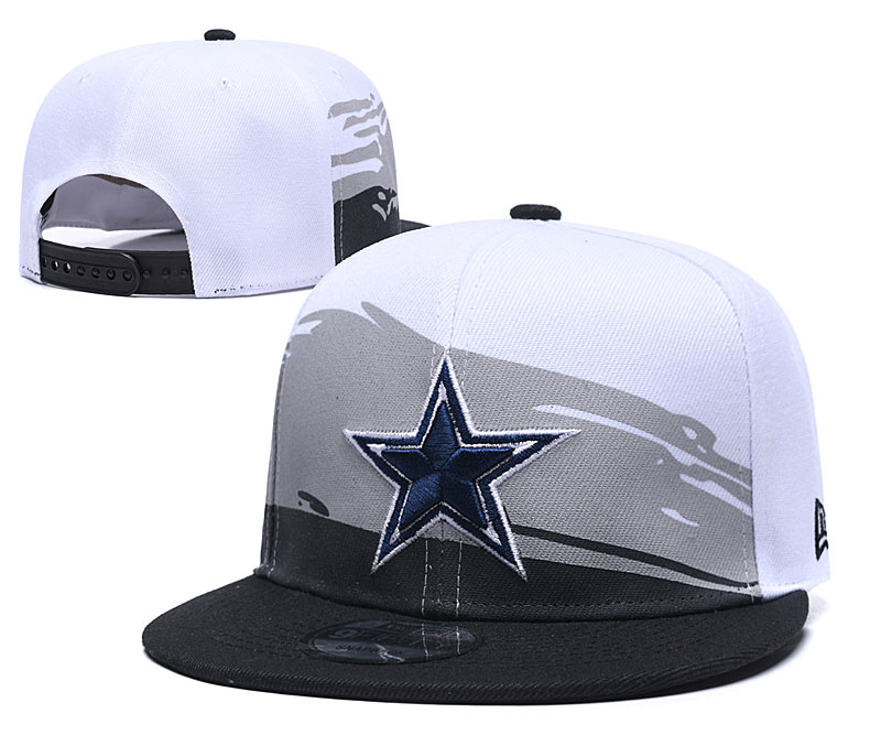 Cowboys Fresh Logo White Black Adjustable Hat GS Cowboys Fresh Logo White Black Adjustable Hat GS