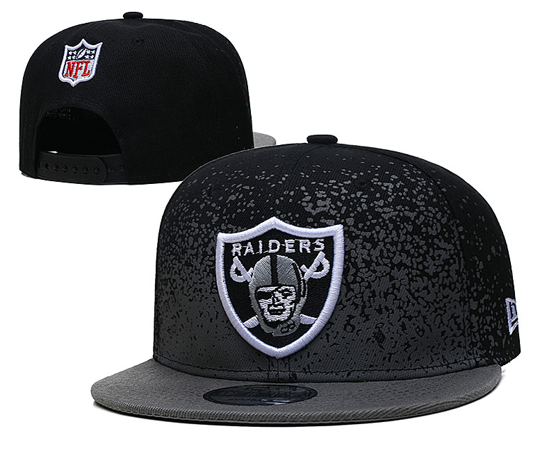 Raiders Team Logo New Era Black Gray Fade Up Adjustable Hat GS Raiders Team Logo New Era Black Gray Fade Up Adjustable Hat GS