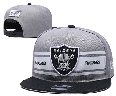 Raiders Team Logo Gray 100th Season Adjustable Hat YD Raiders Team Logo Gray 100th Season Adjustable Hat YD