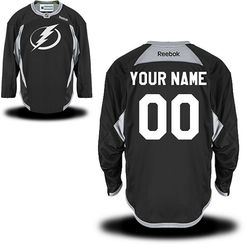 Reebok Tampa Bay Lightning Men's Practice Team Custom Jersey - Black Reebok Tampa Bay Lightning Men's Practice Team Custom Jersey - Black