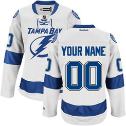 Reebok Tampa Bay Lightning Men's Premier Road Custom Jersey - White Reebok Tampa Bay Lightning Men's Premier Road Custom Jersey - White