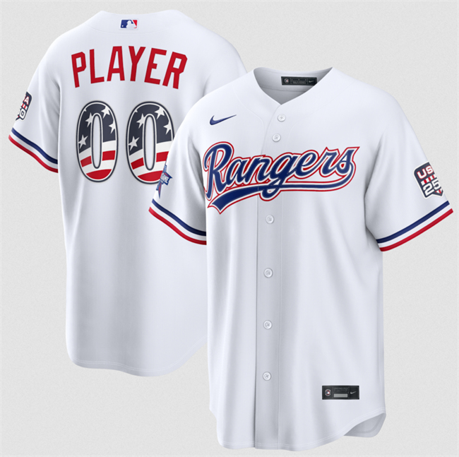 Men's Texas Rangers Active Player Custom White 2026 All-Star Edition Stars & Stripes Stadium Pick-A-Player Stitched Baseball Jersey Men's Texas Rangers Active Player Custom White 2026 All-Star Edition Stars & Stripes Stadium Pick-A-Player Stitched Baseball Jersey
