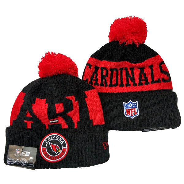 Cardinals Black Red Knit Hat -YD