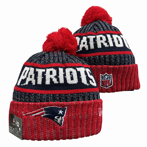 Patriots Team Logo Pom Knit Hat YD-1 Patriots Team Logo Pom Knit Hat YD-1
