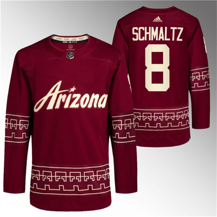 Men's Arizona Coyotes #8 Nick Schmaltz Garnet Alternate Pro Jersey Men's Arizona Coyotes #8 Nick Schmaltz Garnet Alternate Pro Jersey