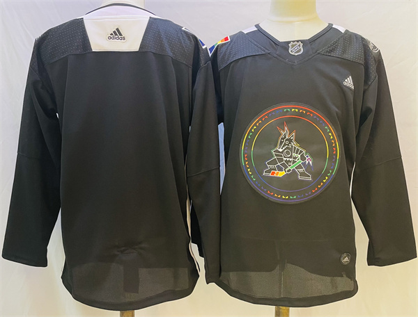 Men's Arizona Coyotes Blank 2022 Black Pride Night Stitched Jersey Men's Arizona Coyotes Blank 2022 Black Pride Night Stitched Jersey