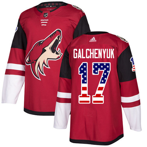 Adidas Coyotes #17 Alex Galchenyuk Maroon Home Authentic USA Flag Stitched NHL Jersey Adidas Coyotes #17 Alex Galchenyuk Maroon Home Authentic USA Flag Stitched NHL Jersey
