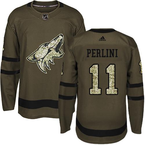 Adidas Coyotes #11 Brendan Perlini Green Salute to Service Stitched NHL Jersey Adidas Coyotes #11 Brendan Perlini Green Salute to Service Stitched NHL Jersey