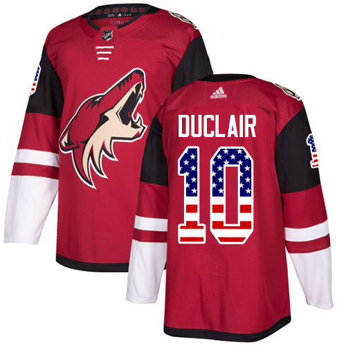 Adidas Coyotes #10 Anthony Duclair Maroon Home Authentic USA Flag Stitched NHL Jersey Adidas Coyotes #10 Anthony Duclair Maroon Home Authentic USA Flag Stitched NHL Jersey