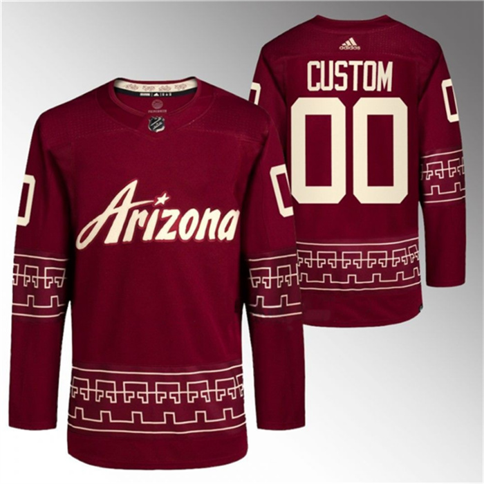 Men's Arizona Coyotes Custom Garnet Alternate Pro Jersey Men's Arizona Coyotes Custom Garnet Alternate Pro Jersey