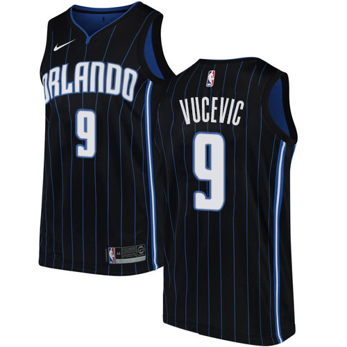 Magic #9 Nikola Vucevic Black Youth Basketball Swingman Statement Edition Jersey Magic #9 Nikola Vucevic Black Youth Basketball Swingman Statement Edition Jersey
