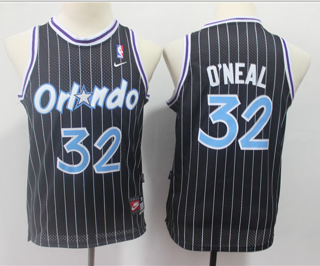 Youth Magic 32 Shaquille O'neal Black Youth Throwback Jersey Youth Magic 32 Shaquille O'neal Black Youth Throwback Jersey