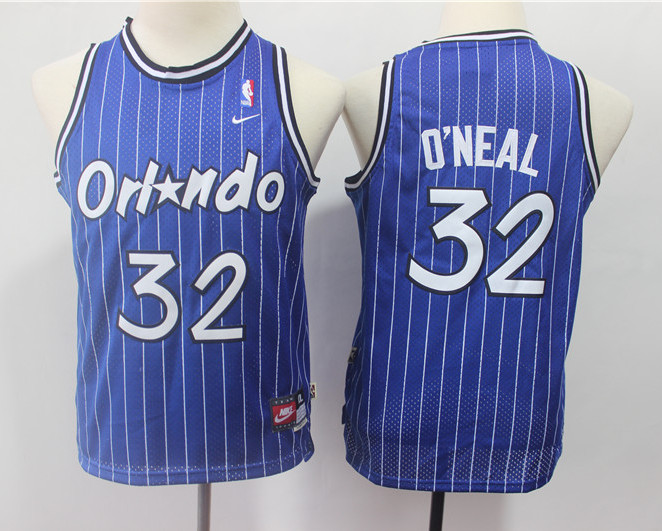 Youth Magic 32 Shaquille O'neal Blue Youth Throwback Jersey Youth Magic 32 Shaquille O'neal Blue Youth Throwback Jersey