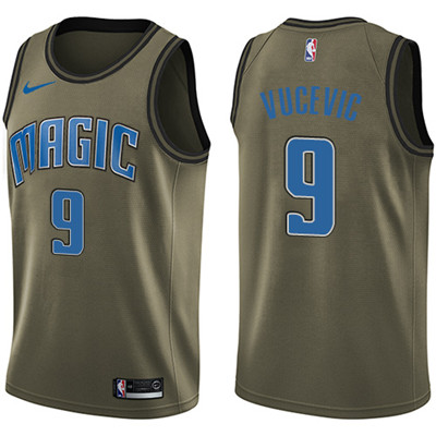 Nike Magic #9 Nikola Vucevic Green Salute to Service Youth NBA Swingman Jersey Nike Magic #9 Nikola Vucevic Green Salute to Service Youth NBA Swingman Jersey