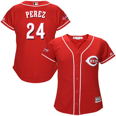 Reds #24 Tony Perez Red Alternate Women's Stitched MLB Jersey Reds #24 Tony Perez Red Alternate Women's Stitched MLB Jersey