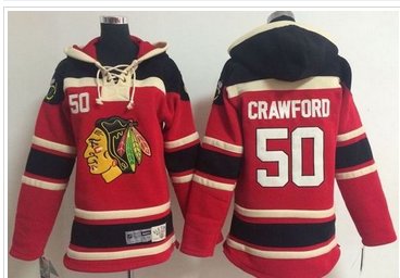 Youth NHL Blackhawks #50 Corey Crawford Red Sawyer Hooded Sweatshirt Stitched Jersey Youth NHL Blackhawks #50 Corey Crawford Red Sawyer Hooded Sweatshirt Stitched Jersey