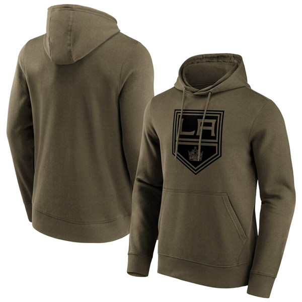 Men's Los Angeles Kings Khaki Iconic Preferred Logo Graphic Hoodie Men's Los Angeles Kings Khaki Iconic Preferred Logo Graphic Hoodie
