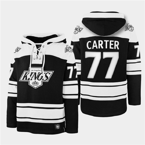 Men's Los Angeles Kings #77 Jeff Carter Black Ageless Must-Have Lace-Up Pullover Hoodie Men's Los Angeles Kings #77 Jeff Carter Black Ageless Must-Have Lace-Up Pullover Hoodie
