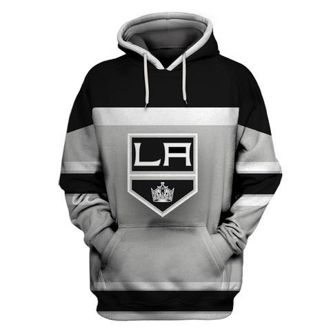 LA Kings Gray All Stitched Hooded Sweatshirt LA Kings Gray All Stitched Hooded Sweatshirt