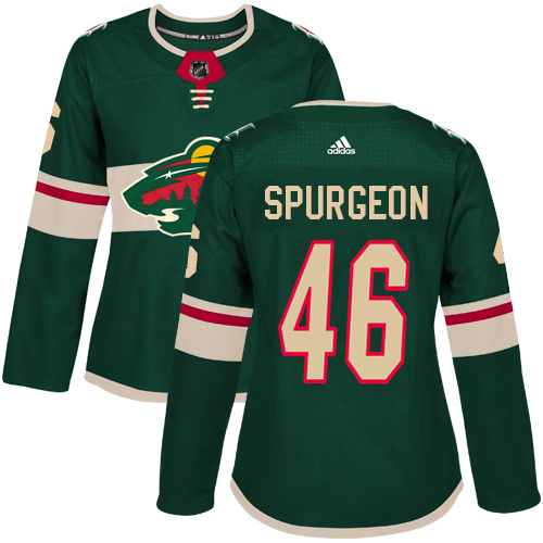 Adidas Wild #46 Jared Spurgeon Green Home Authentic Women's Stitched NHL Jersey Adidas Wild #46 Jared Spurgeon Green Home Authentic Women's Stitched NHL Jersey