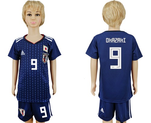 apan #9 Okazaki Home Kid Soccer Country Jersey