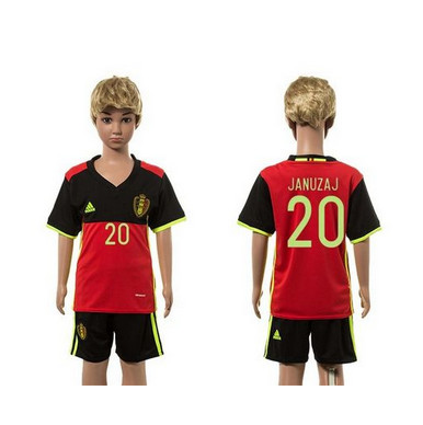 Belgium #20 Januzaj Red Home Kid Soccer Country Jersey