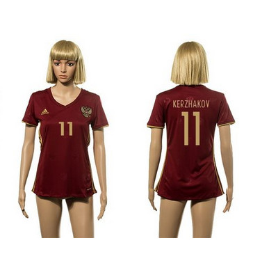 Women's Russia #11 Kerzhakov Red Home Soccer Country Jersey