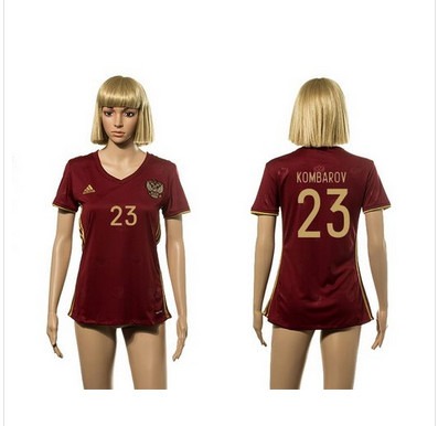 Russia #23 Kombarov Red Home Soccer Country Jersey